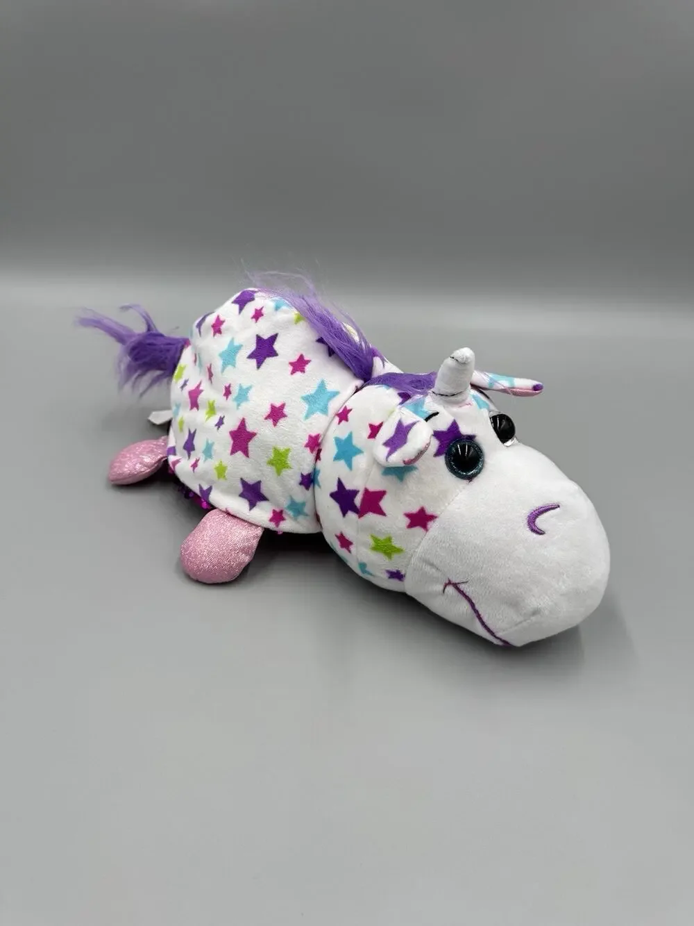 Flip A Zoo Stella Unicorn/ Aki Dragon Sequined Plush 11” Stuffed Animal